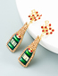 Fashion Brown Alloy Inlaid Pearl Wine Bottle Earrings
