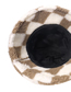 Fashion Brown Diamond Check Lamb Wool Fisherman Hat