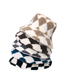 Fashion Navy Diamond Lattice Lamb Wool Fisherman Hat