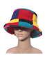 Fashion Color Stitched Lamb Wool Fisherman Hat