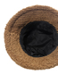 Fashion Beige Striped Lamb Wool Fisherman Hat