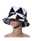 Fashion Black Triangle Faux Rabbit Fur Fisherman Hat