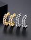 Fashion Gold Color Pearl C-shaped Earrings