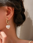 Fashion White Pearl Love Thread Earrings