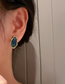 Fashion Milky White Asymmetric Geometric Resin Stud Earrings