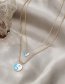 Fashion Blue Double Love Tai Chi Multilayer Necklace