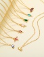 Fashion Light Pink 18k Gold Color Preserving Diamond Dinosaur Necklace
