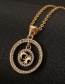 Fashion 6 Copper Plated Real Gold Round Fish Tail Pendant Necklace