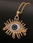 Fashion E Micro Inlaid Zircon Eye Necklace