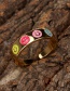 Fashion White Dripping Smiley Ring