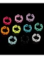 Fashion Rose Red Spray Paint Hollow Smiley Open Ring