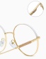 Fashion C7 Bean Paste Rose Gold Color Round Frame Glasses