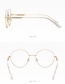 Fashion C8 Red Rose Gold Color Round Frame Glasses