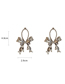 Fashion Silver Color Inlaid Zirconium Bow Earrings