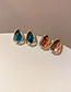 Fashion Coffee Color Water Drop Resin Ear Studs