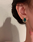 Fashion Blue Water Drop Resin Ear Studs