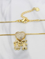 Fashion Gilded Girls (3) Brass Inlaid Zirconium Love Girl Necklace