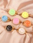 Fashion Light Purple Dripping Smiley Face Ring