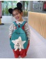 Fashion Deep Pink Children's Five-pointed Star Bear Backpack