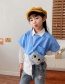 Fashion Blue Children's Cat One-shoulder Messenger Bag