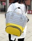 Fashion Yellow Contrast Stripes Large Capacity Backpack
