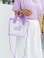 Fashion Portable Two Purple Children's Bear Letter Handbag