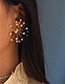 Fashion Silver Firework Pearl Stud Earrings