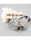 Fashion Black Fabric Diamond Lace Flower Headband