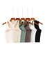 Fashion Coffee Color Solid Color Hollow Irregular Pullover Vest