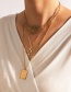 Fashion Gold Dripping Love Heart Snake Shaped Multilayer Necklace