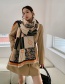 Fashion Yellow-green Padded Cashmere Printed Fringed Edge Scarf