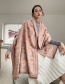 Fashion Pink Colorblock Print Warm Scarf