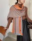 Fashion Khaki Imitation Cashmere Print Shawl