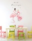Fashion Flamingo On White Flamingo Wall Sticker