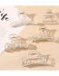 Fashion Transparent Ab Color Hairpin-large Cross Electroplating Ab Color Geometric Gripping Clip