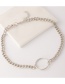 Fashion Silver Metal Ring Chain Necklace