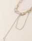 Fashion Silver Metal Tassel Chain Necklace