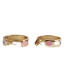 Fashion Gold Copper Drop Oil Glossy Palm Earrings