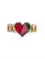 Fashion Color Geometric Love Open Dripping Oil Ring