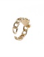 Fashion Color Geometric Love Open Dripping Oil Ring