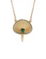 Fashion Gold Copper Micro-inlaid Zirconium Fan Necklace