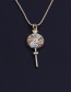 Fashion Small Large And Small Flower Lollipop Necklace