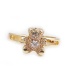 Fashion Golden-2 Copper And Diamond Bear Ring