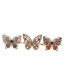 Fashion 1# Copper Inlaid Color Zirconium Butterfly Ring
