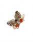Fashion 4# Copper Inlaid Color Zirconium Butterfly Ring