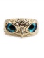 Fashion Blue Owl Eye Ring