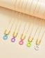 Fashion Pink Copper Drop Oil Smiley Face Beaded Necklace
