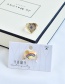 Fashion Gold Copper Inlaid Zircon Love Ring