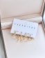 Fashion Gold 6-piece Copper Square Ear Studs Set