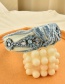 Fashion Navy Blue Fabric Diamond-studded Water Drop Headband